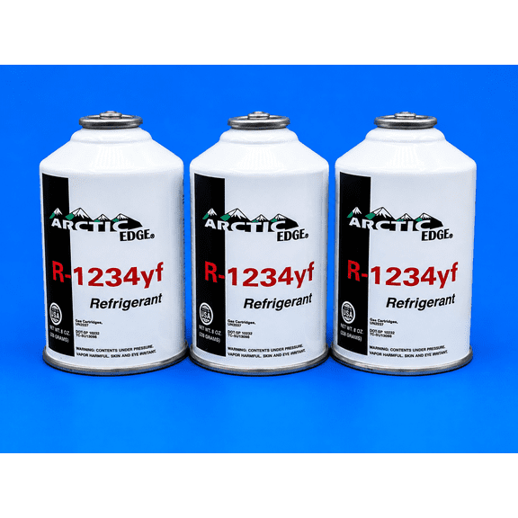 Arctic Edge Genuine R1234yf Refrigerant 8 oz Cans, 3 Pack for Automotive A/C Systems