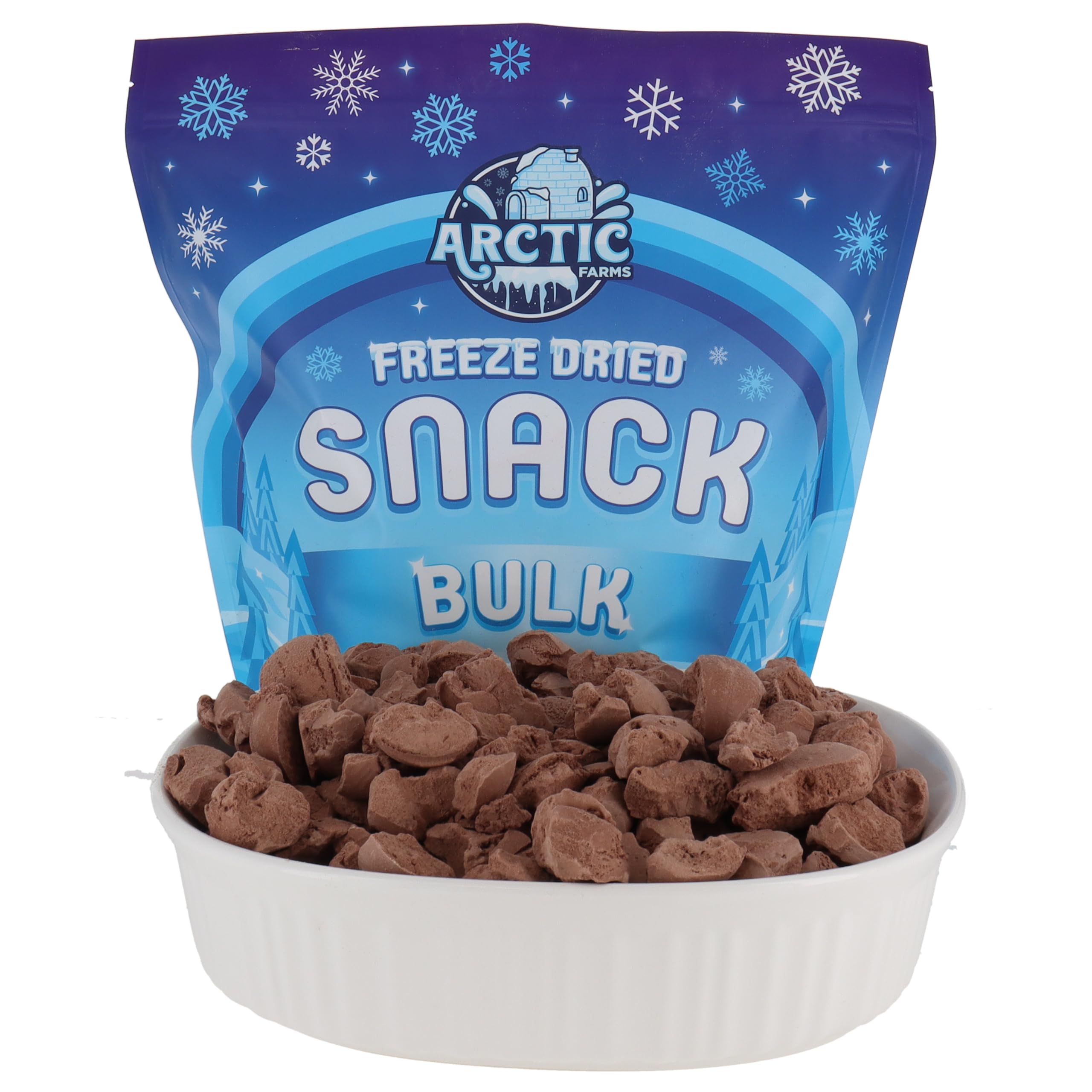Arctic Farms Freeze Dried Ice Cream Bits Bulk Does Not Melt (Chocolate) (1lb)
