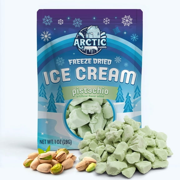 Arctic Farms Freeze Dried Ice Cream that Does Not Melt (Pistachio) (1oz)