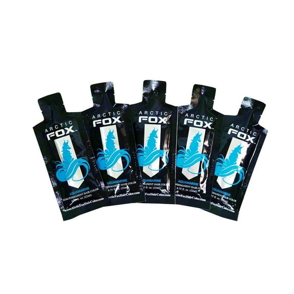 Arctic Fox Aquamarine 5-Mini Pack Semi-Permanent Vegan Cruelty-Free Hair Dye Color