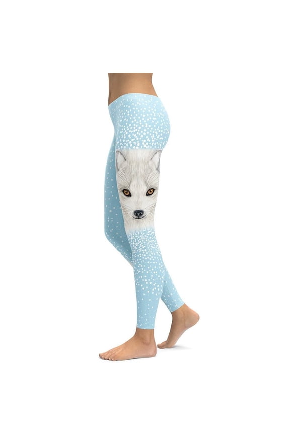 Arctic Fox Dog Leggings Size: XS for Women | FIERCEPULSE