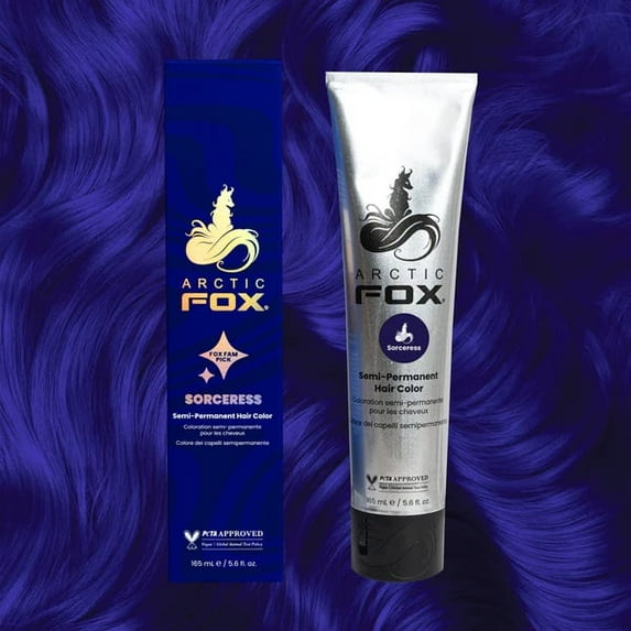 Arctic Fox Sorceress Midnight Blue Purple Semi-Permanent Cruelty-Free Vegan Hair Dye Color