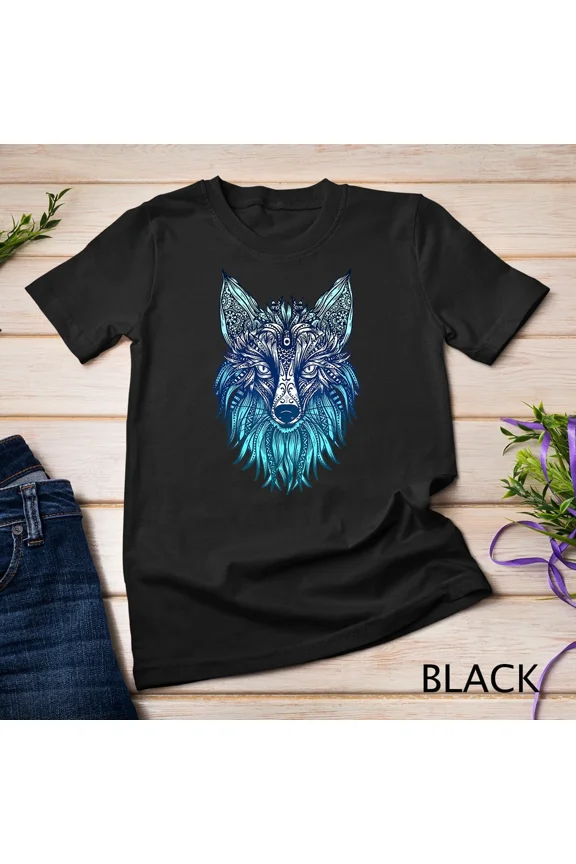 Arctic Fox Tribal Face Ornaments Antarctica Animal Fox Unisex Tshirt