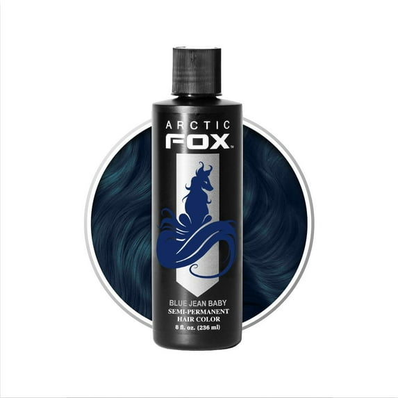 Arctic Fox Vegan and Cruelty-Free Semi-Permanent Hair Color Dye (8 fl oz, Blue Jean Baby)