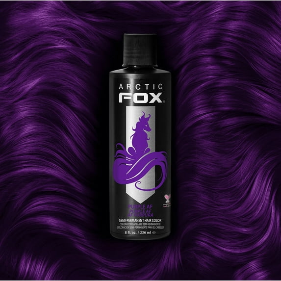 Arctic Fox Vegan and Cruelty-Free Semi-Permanent Hair Color Dye (8 fl oz, Purple AF)