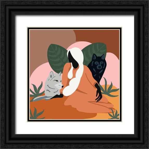 Arctic Frame 12x12 Black Ornate Wood Framed with Double Matting Museum Art Print Titled - Mother Nature I