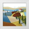 thumbnail image 1 of Arctic Frame 20x20 White Modern Wood Framed Museum Art Print Titled - Illustrated Italian Landscape I, 1 of 4