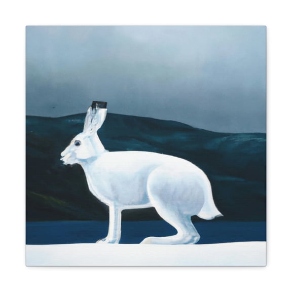 Arctic Hare's Winter Scene - Canvas