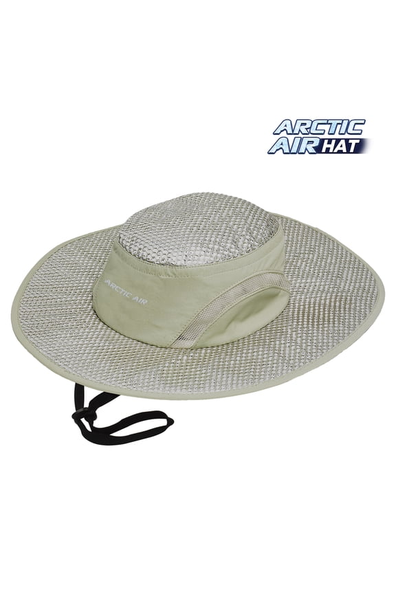Arctic Hat Cooling Hat, Evaporative Cooling Liner with UV Protection & Breathable Performance Fabric, One Size Fits All Design, Beige, AHAT-CD6