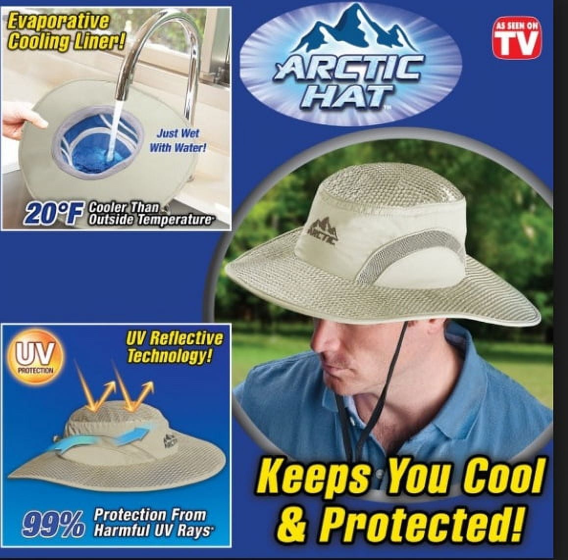 Arctic Hat Evaporative Cooling Hat with UV Protection Lightweight Performance Fabric