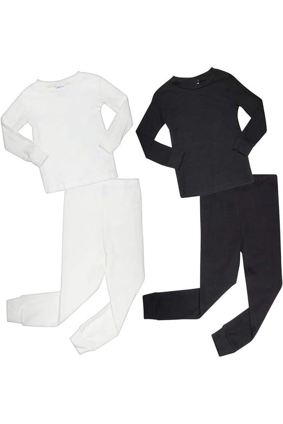 Baby Boys’ Thermal Underwear - 4 Piece Waffle Knit Top and Long Johns (12M-4T)