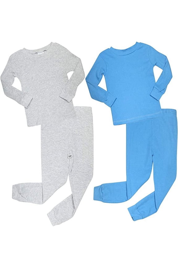 Baby Boys’ Thermal Underwear - 4 Piece Waffle Knit Top and Long Johns (12M-4T)