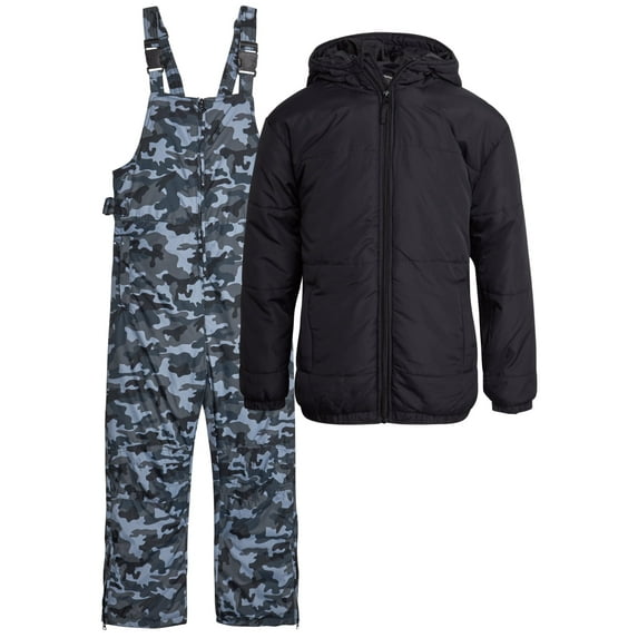 Arctic Hero Kids' Ski Set – 2 Piece Unisex Insulated Waterproof Snow Bib & Hooded Jacket (4-18)