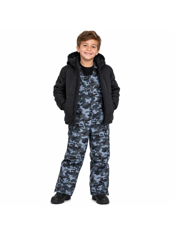 Kids' Ski Set – 2 Piece Unisex Insulated Waterproof Snow Bib & Hooded Jacket (4-18)