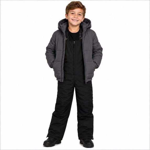 Arctic Hero Kids' Ski Set – 2 Piece Unisex Insulated Waterproof Snow Bib & Hooded Jacket (4-18)
