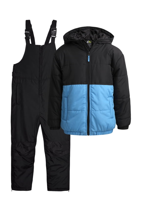 Kids' Ski Set – 2 Piece Unisex Insulated Waterproof Snow Bib & Hooded Jacket (4-18)