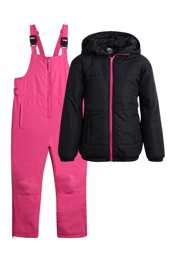 Kids' Ski Set – 2 Piece Unisex Insulated Waterproof Snow Bib & Hooded Jacket (4-18)