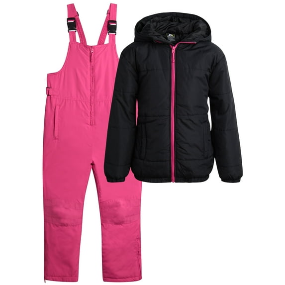 Arctic Hero Kids' Ski Set – 2 Piece Unisex Insulated Waterproof Snow Bib & Hooded Jacket (4-18)