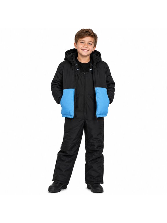 Kids' Ski Set – 2 Piece Unisex Insulated Waterproof Snow Bib & Hooded Jacket (4-18)