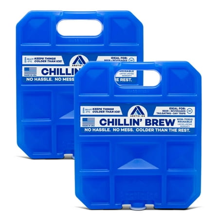 Arctic Ice Chillin Brew 1.5 lb 6.5" x 4.5" Ice Pack (2 Pack)