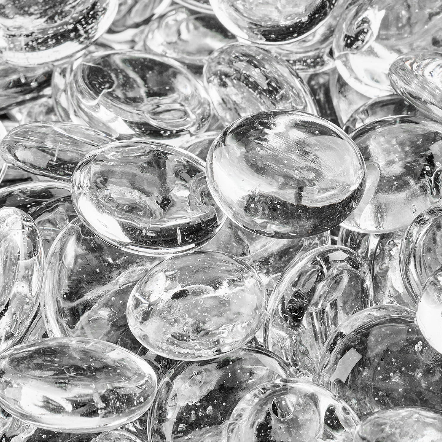 Arctic Ice Clear Glass Fire Beads for Fire Pits, 10 lbs