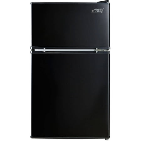Arctic King 3.2 Cu ft Two Door Compact Refrigerator with Freezer, Black