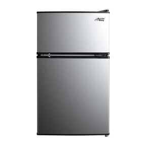 Arctic King 3.2 Cu Ft Two Door Mini Fridge With Freezer Stainless Steel - Energy star certified, compact and efficient for dorms, offices, and small spaces