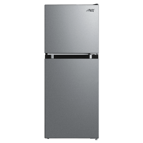 Arctic King 4.5 Cu Ft Two-Door Compact Refrigerator, Stainless Steel Look