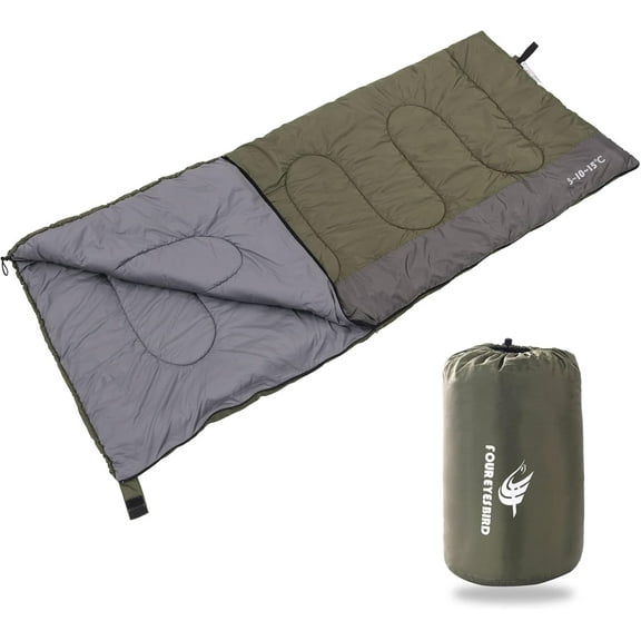 Arctic Lemmings Envelope Sleeping Bag for All Ages - Three Seasons Constant Temperature, Gift for Indoor Accommodation & Outdoor Camping