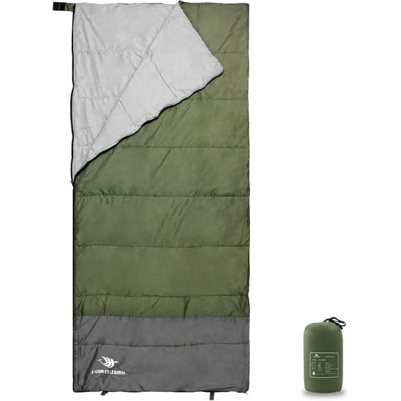 Arctic Lemmings Envelope Sleeping Bag for All Ages - Three Seasons Constant Temperature, Ideal for Indoor Hotel Stays & Outdoor Travel