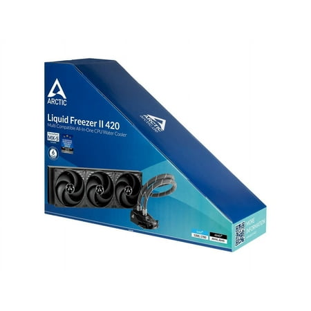 Arctic Liquid Freezer II 420 - Multi Compatible All-in-One CPU AIO Water Cooler, Compatible with Intel & AMD, Efficient PWM Controlled Pump, Fan Speed: 200-1700 RPM (Controlled via PWM) - ACFRE00092A