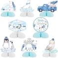 thumbnail image 1 of Arctic Polar Animals Honeycomb Centerpieces, Winter Arctic Animal Party Decorations Centerpiece for Table Decoration Double-Sided Printing Penguin Seal Hello Winter for Frozen Birthday Baby Shower, 1 of 7