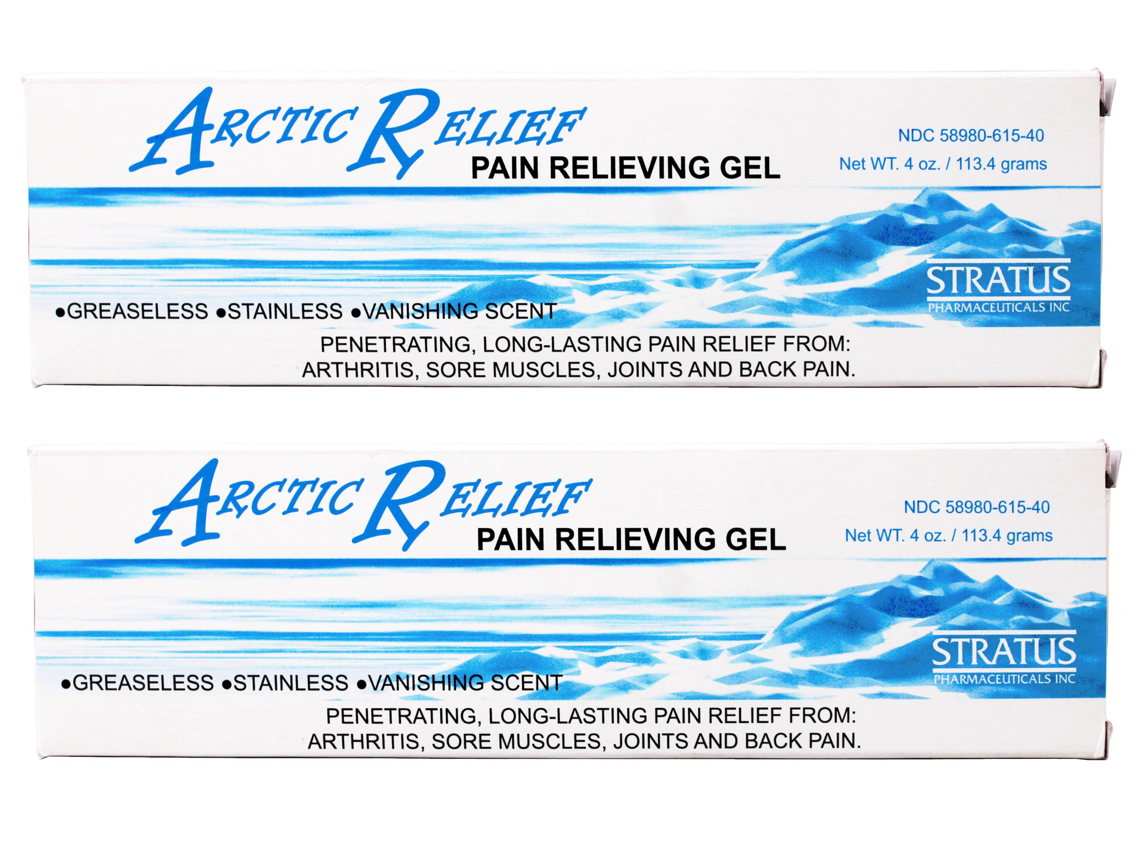 Arctic Relief Pain Relieving Gel , Long-Lasting Relief from Arthritis, Sore Muscles, Joints and Back, 3.5% Natural Menthol, 4 OZ - 2 Pack