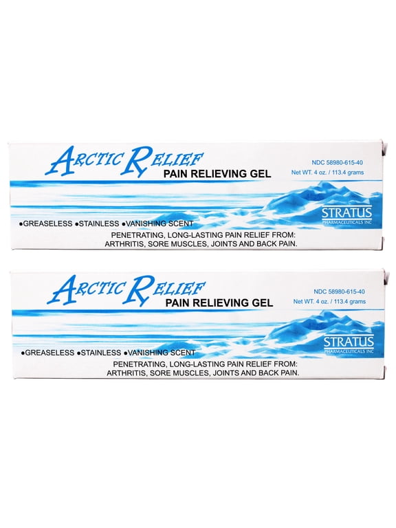 Pain Relieving Gel , Long-Lasting Relief from Arthritis, Sore Muscles, Joints and Back, 3.5% Natural Menthol, 4 OZ - 2 Pack