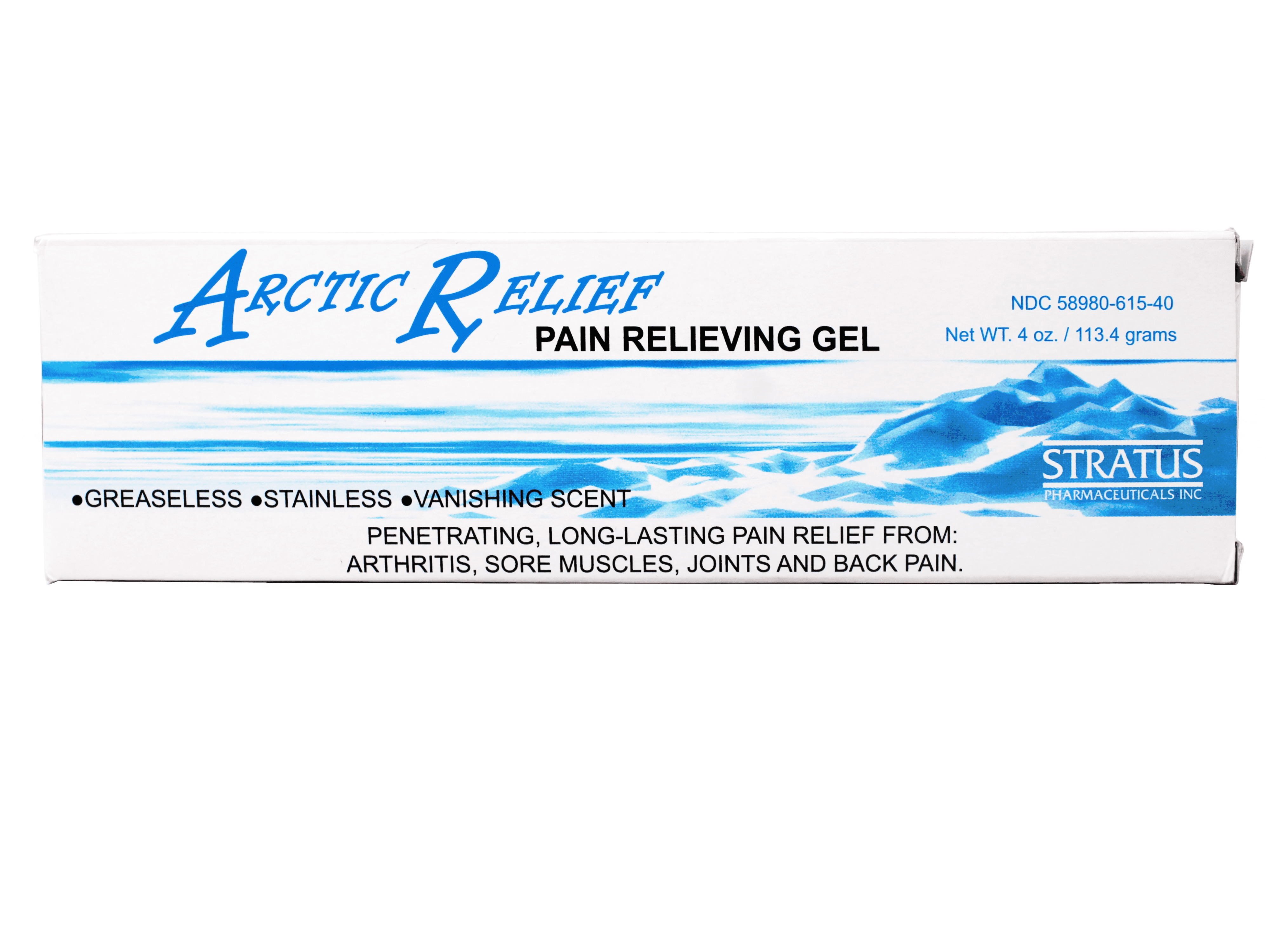 Arctic Relief Pain Relieving Gel , Long-Lasting Relief from Arthritis, Sore Muscles, Joints and Back, 3.5% Natural Menthol, 4 OZ