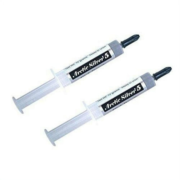 Arctic Silver AS5-12G X2 5 Thermal Compound Size-12.0 Gram Tube 2 Pack