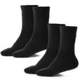 thumbnail image 1 of Arctic Snug Men and Women Thermal Winter Fleeced Lined Heat Socks (Black / Black, 10-13, 2 Pack), 1 of 4