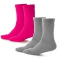 thumbnail image 1 of Arctic Snug Men and Women Thermal Winter Fleeced Lined Heat Socks (Heather Gray/Hot Pink, 9-11, 2 Pack), 1 of 5