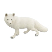Arctic White Fox, Snow Fox, Hand Painted, Museum Quality, Educational, Rubber Animal, Very Realistic Fox, Diorama, Toy, Kids, Gift, 5 Inches. CH855 BB198