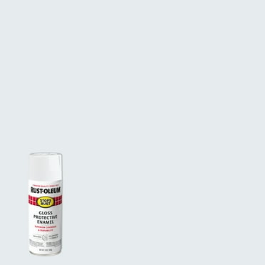 Arctic White, Rust-Oleum Stops Rust Gloss Protective Enamel Spray Paint-371669, 12 oz