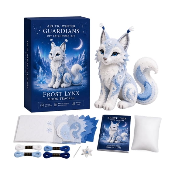 Arctic Winter Guardians DIY Patchwork Kit, Felt Arctic Winter Guardians Sewing Craft Kit, 3D Patchwork Fantasy Creature, DIY Plush Animal Sewing Kit, Handmade Craft Gift for Beginners