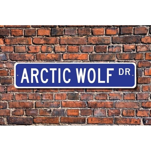 Arctic Wolf Arctic Wolf Gift Arctic Wolf Sign Arctic Wolf decor Arctic native Arctic Wolf lover Metal Aluminum Sign - Size: 16 x 4 Inches