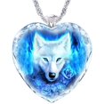 thumbnail image 1 of Arctic Wolf Heart Necklace, 1 of 1