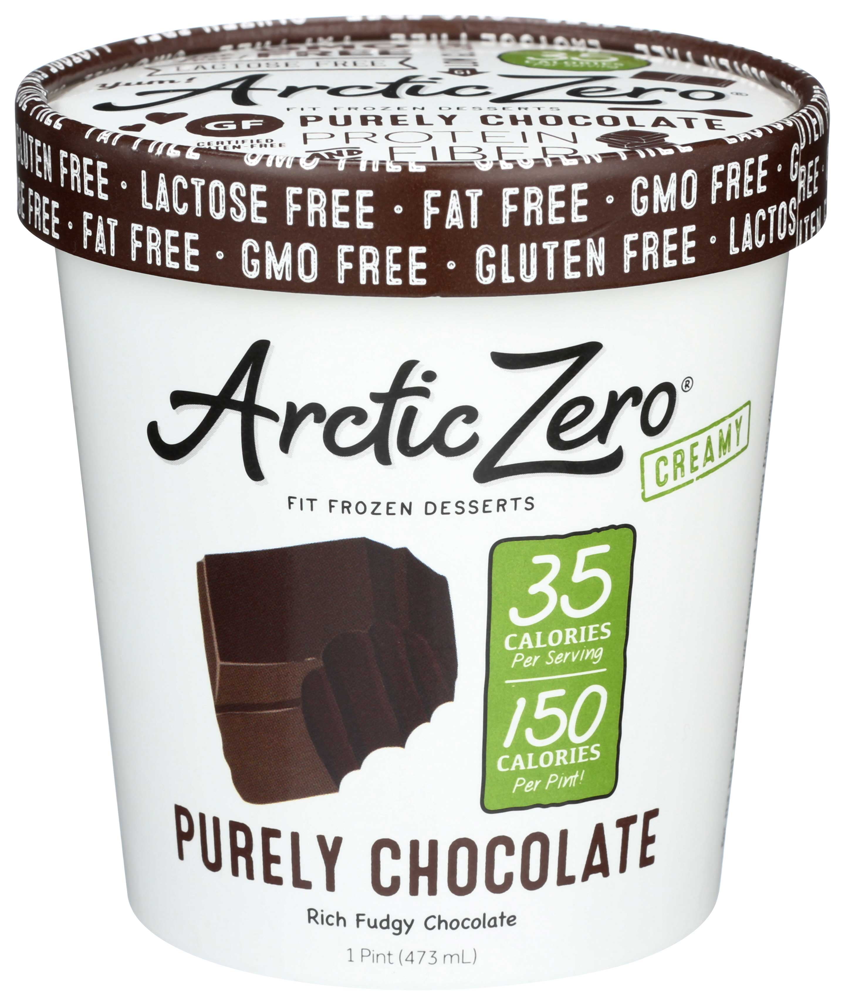 Arctic Zero Purely Chocolate Ice Cream, 16 Fluid Ounce - 8 per case.