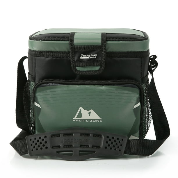 Arctic Zone 9 Can Zipperless Soft Sided Cooler with Hard Liner, Sea