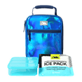 thumbnail image 1 of Arctic Zone Chrome Lunch Box Combo with Ice Pack and Sandwich Container - Midnight Blue, 1 of 10
