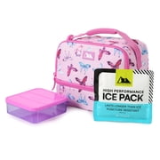 Arctic Zone Butterfly Dual Compartment Dome Lunch Box with Food Container & Ice Pack