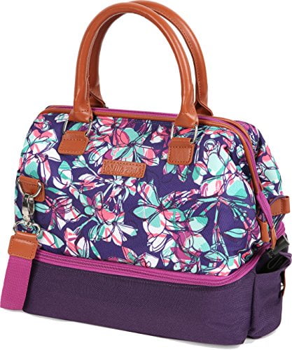 arctic zone dual compartment insulated lunch tote