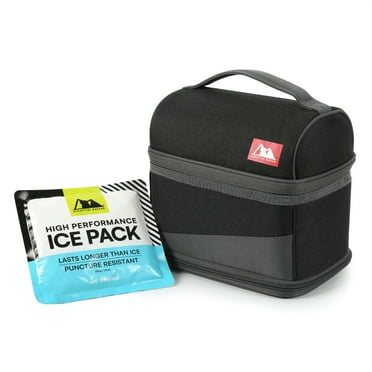 Arctic Zone Expandable Lunch Box with Ice Pack, Black/Gray