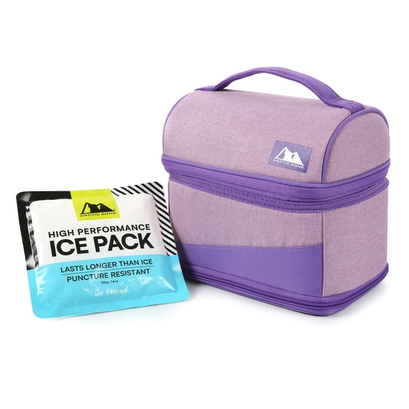 Arctic Zone Expandable Lunch Box with Ice Pack, Lavender Purple